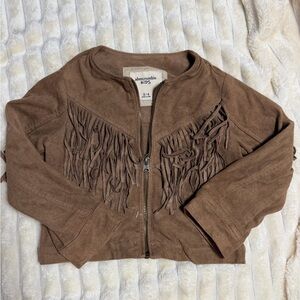 Abercrombie Kids Tan Fringe Jacket